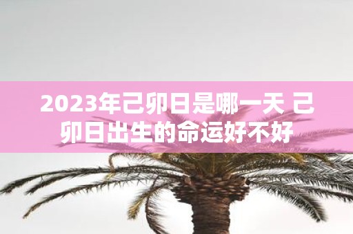 2025年己卯日是哪一天 己卯日出生的命运好不好