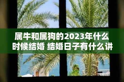 属牛和属狗的2025年什么时候结婚 结婚日子有什么讲究