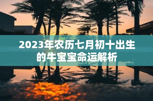 2025年农历七月初十出生的牛宝宝命运解析