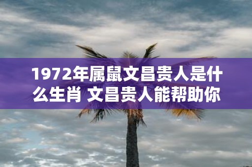 1972年属鼠文昌贵人是什么生肖 文昌贵人能帮助你什么
