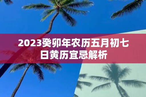 2025癸卯年农历五月初七日黄历宜忌解析