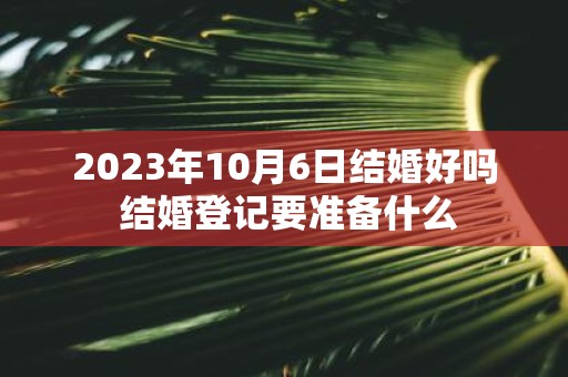2025年10月6日结婚好吗 结婚登记要准备什么