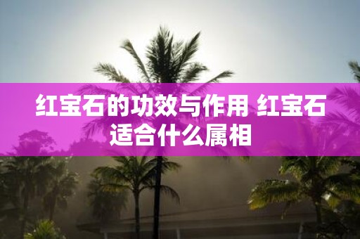 红宝石的功效与作用 红宝石适合什么属相