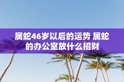 属蛇46岁以后的运势 属蛇的办公室放什么招财