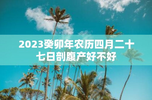 2025癸卯年农历四月二十七日剖腹产好不好