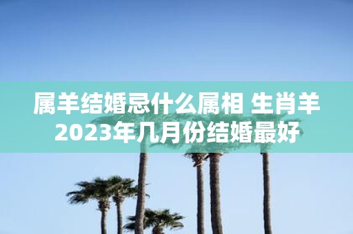 属羊结婚忌什么属相 生肖羊2025年几月份结婚最好
