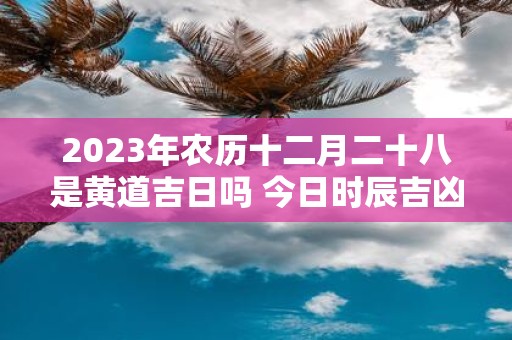 2025年农历十二月二十八是黄道吉日吗 今日时辰吉凶