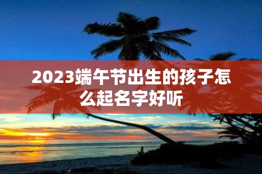 2025端午节出生的孩子怎么起名字好听