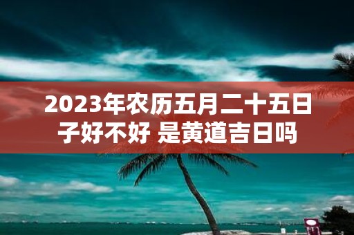 2025年农历五月二十五日子好不好 是黄道吉日吗
