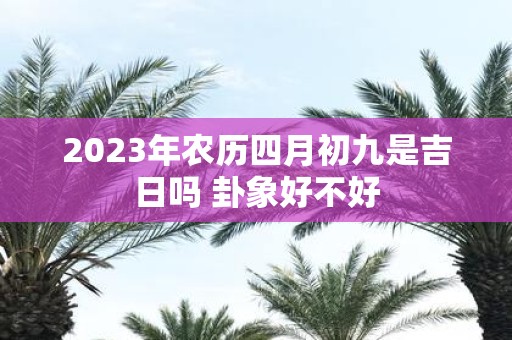 2025年农历四月初九是吉日吗 卦象好不好
