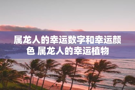 属龙人的幸运数字和幸运颜色 属龙人的幸运植物