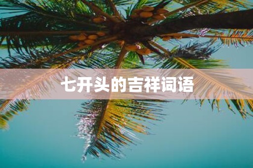 七开头的吉祥词语