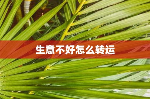 生意不好怎么转运