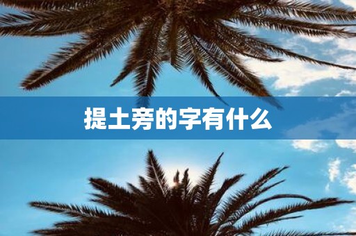 提土旁的字有什么