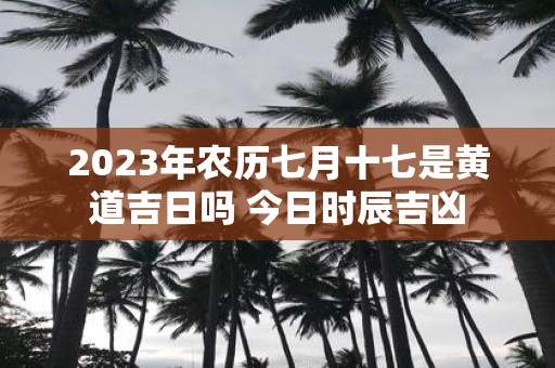 2025年农历七月十七是黄道吉日吗 今日时辰吉凶