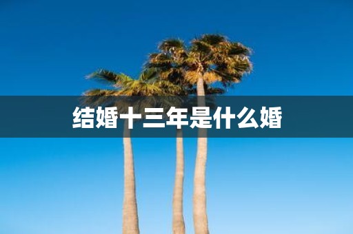 结婚十三年是什么婚