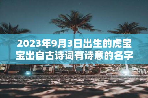 2025年9月3日出生的虎宝宝出自古诗词有诗意的名字