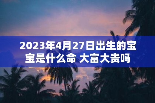 2025年4月27日出生的宝宝是什么命 大富大贵吗