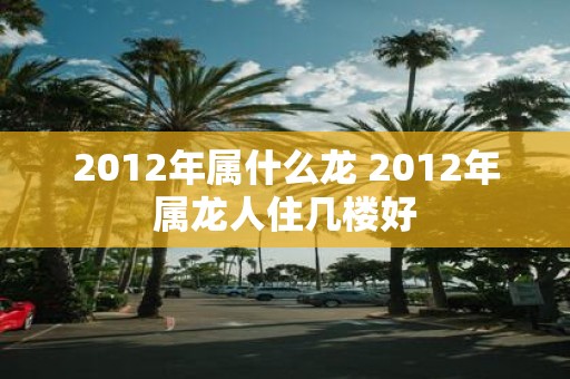 2012年属什么龙 2012年属龙人住几楼好