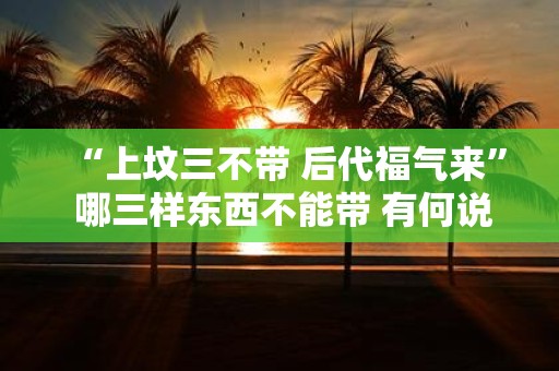 “上坟三不带 后代福气来” 哪三样东西不能带 有何说法