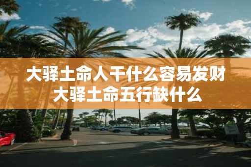 大驿土命人干什么容易发财 大驿土命五行缺什么