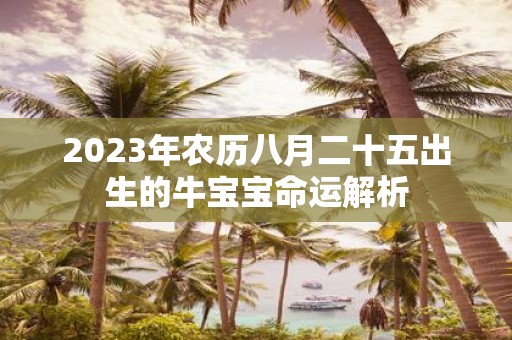2025年农历八月二十五出生的牛宝宝命运解析