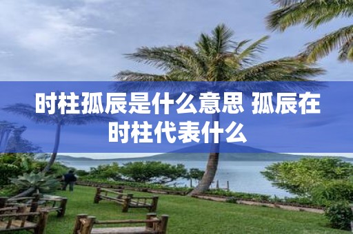 时柱孤辰是什么意思 孤辰在时柱代表什么