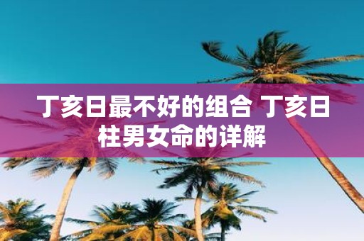 丁亥日最不好的组合 丁亥日柱男女命的详解