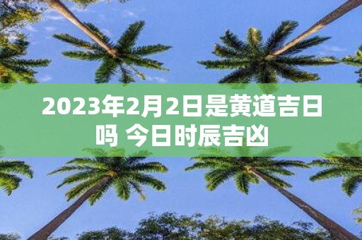 2025年2月2日是黄道吉日吗 今日时辰吉凶