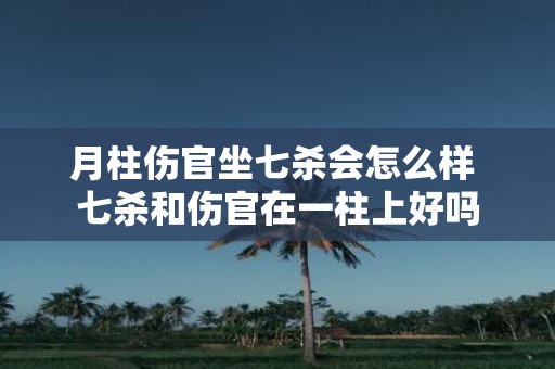 月柱伤官坐七杀会怎么样 七杀和伤官在一柱上好吗