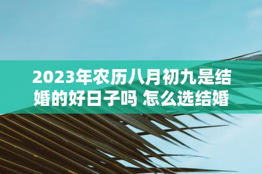 2025年农历八月初九是结婚的好日子吗 怎么选结婚吉日