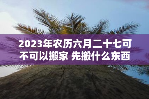 2025年农历六月二十七可不可以搬家 先搬什么东西最好