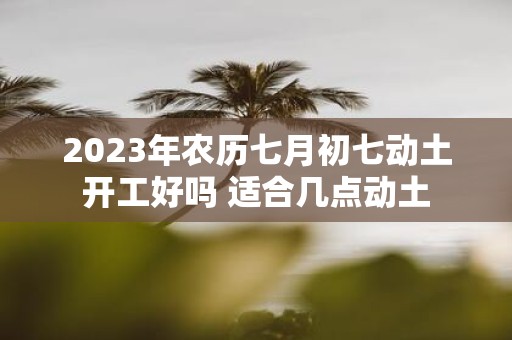 2025年农历七月初七动土开工好吗 适合几点动土