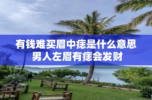 有钱难买眉中痣是什么意思 男人左眉有痣会发财