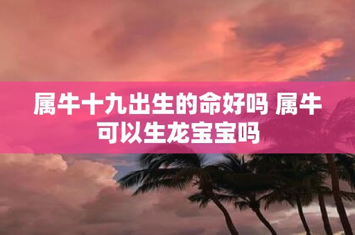属牛十九出生的命好吗 属牛可以生龙宝宝吗