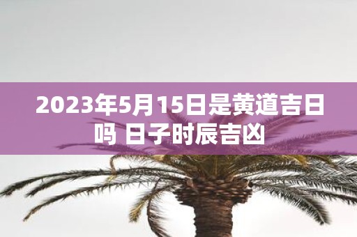 2025年5月15日是黄道吉日吗 日子时辰吉凶