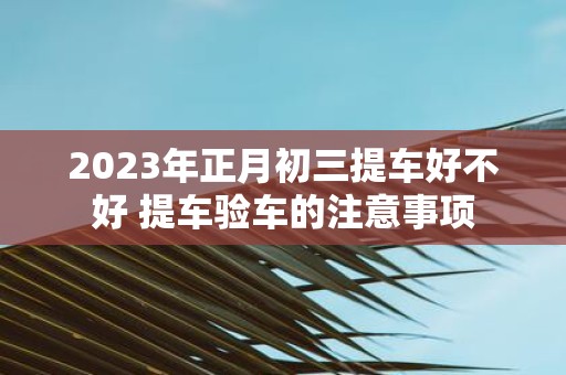 2025年正月初三提车好不好 提车验车的注意事项