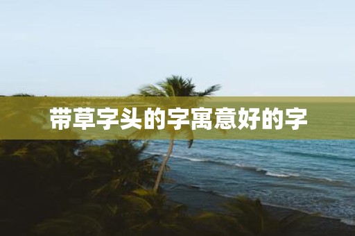 带草字头的字寓意好的字