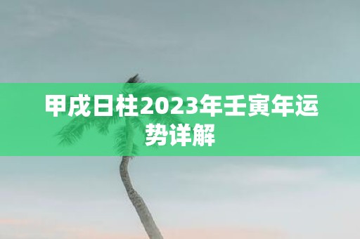 甲戌日柱2025年壬寅年运势详解