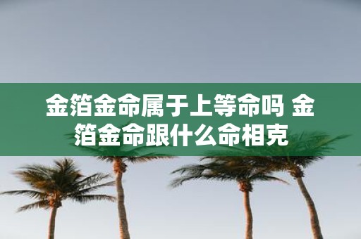 金箔金命属于上等命吗 金箔金命跟什么命相克