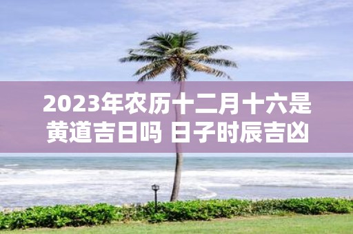 2025年农历十二月十六是黄道吉日吗 日子时辰吉凶