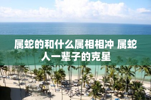 属蛇的和什么属相相冲 属蛇人一辈子的克星