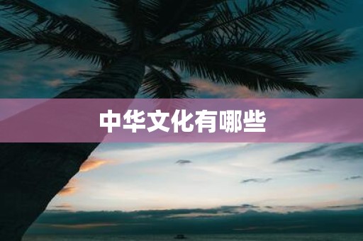 中华文化有哪些