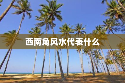 西南角风水代表什么