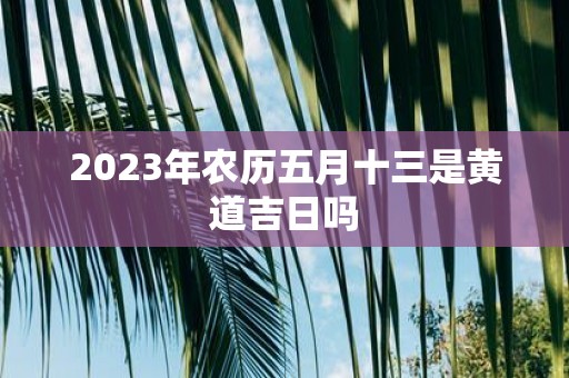 2025年农历五月十三是黄道吉日吗