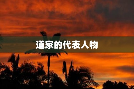 道家的代表人物
