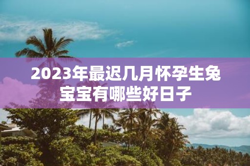 2025年最迟几月怀孕生兔宝宝有哪些好日子