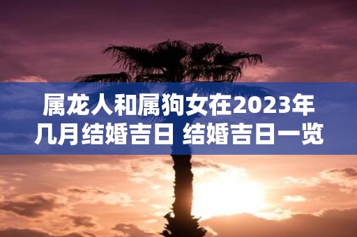 属龙人和属狗女在2025年几月结婚吉日 结婚吉日一览