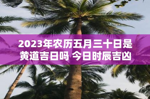 2025年农历五月三十日是黄道吉日吗 今日时辰吉凶