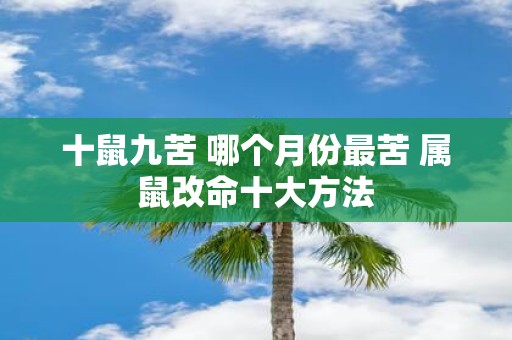 十鼠九苦 哪个月份最苦 属鼠改命十大方法